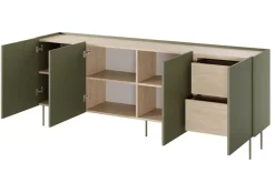 Bogart Komody*DESIN KOMODA 220 4D2SZ - oliwka / dąb nagano