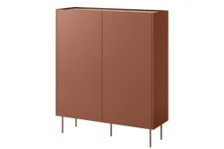 Bogart Komody*DESIN KREDENS 120 2D2SZ - ceramic red / dąb nagano