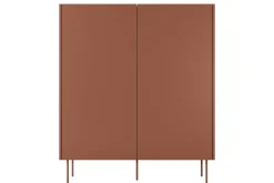 Bogart Komody*DESIN KREDENS 120 2D2SZ - ceramic red / dąb nagano