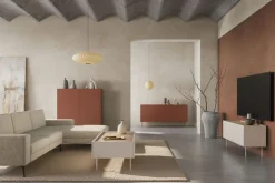 Bogart Komody*DESIN KREDENS 120 2D2SZ - ceramic red / dąb nagano