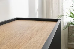 Bogart Komody*DESIN KREDENS 120 2D2SZ - czarny mat / dąb nagano