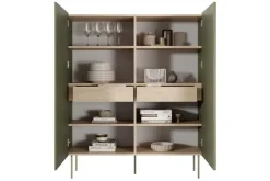 Bogart Komody*DESIN KREDENS 120 2D2SZ - oliwka / dąb nagano