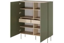 Bogart Komody*DESIN KREDENS 120 2D2SZ - oliwka / dąb nagano