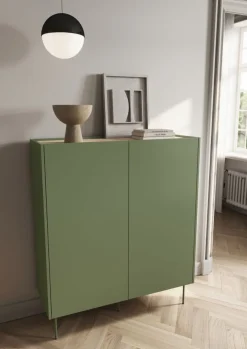 Bogart Komody*DESIN KREDENS 120 2D2SZ - oliwka / dąb nagano