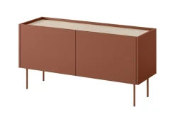 Bogart Szafki Rtv*DESIN RTV 120 2D - ceramic red / dąb nagano