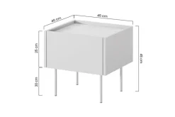 Bogart Szafki I Regały*DESIN SZAFKA NOCNA 45 1SZ - cashmere / dąb nagano