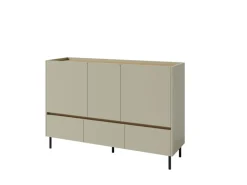 Meblar Komody Do Przedpokoju|Komody Młodzieżowe*Duża komoda 150 cm z szufladami i szafkami do pokoju Luca LC7 eukaliptus