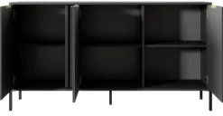 Laski Meble Komody Do Przedpokoju|Komody Do Jadalni*Duża komoda do salonu antracyt złoto Lars 3d