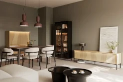 Lenart Komody Do Przedpokoju|Komody Do Jadalni*Duża komoda z oświetleniem LED Flow FW-02 dąb vincenza bielona/czarny