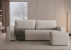 Hauss Kanapy I Sofy Do Salonu|Sofy Rozkładane*Duża sofa rozkładana z poduchami z pufą Hermes