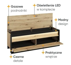 Lenart Szafki Na Buty Do Przedpokoju|Szafki I Regały*Duża szafka na buty Quant QG-04 dąb artisan