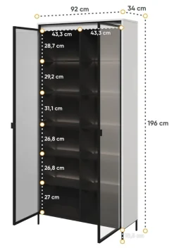 Lenart Szafki I Regały Do Biura|Witryny Do Jadalni*Duża szklana witryna   Trend TR-07 biała