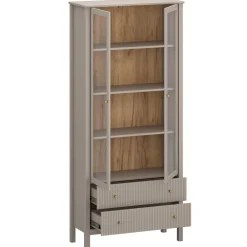 Mebelbos Witryny Do Jadalni|Witryny Do Salonu*Duża witryna z szufladami kolor taupe KLEO KL-12