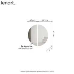 Lenart Lustra|Toaletki Do Sypialni*Duże lustro dzielone z oświetleniem do sypialni TREND SYPIALNIA TS-07