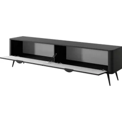 Laski Meble Szafki Rtv Do Salonu|Szafki Rtv*Długa czarna szafka RTV 200 cm