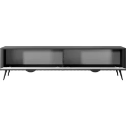 Laski Meble Szafki Rtv Do Salonu|Szafki Rtv*Długa czarna szafka RTV 200 cm