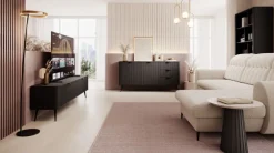 Laski Meble Szafki Rtv Do Salonu|Szafki Rtv*Długa czarna szafka RTV 200 cm