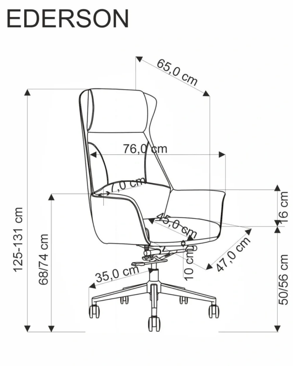 Halmar Fotele*EDERSON fotel gabinetowy cappuccino (1p=1szt)1 sztuka