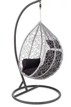 Halmar Meble Ogrodowe*EGGY fotel ogrodowy popielaty / czarny (3p=1szt)1 sztuka