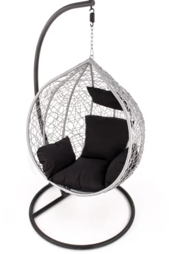 Halmar Meble Ogrodowe*EGGY fotel ogrodowy popielaty / czarny (3p=1szt)1 sztuka