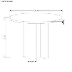 Halmar Stoły*ELEFANTE OKRĄGŁY stół dąb naturalny (2p=1szt)1 sztuka