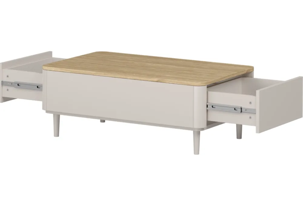 Bogart Ławy I Stoliki Do Pokoju Młodzieżowego|Ławy I Stoliki Do Salonu*ELIVO ŁAWA 100 2SZ - cashmere / dąb olejowany / nogi cashmere