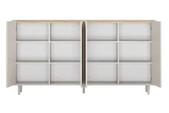 Bogart Komody Do Biura|Komody Do Przedpokoju*ELIVO KOMODA 200 4D - cashmere / dąb olejowany / nogi cashmere