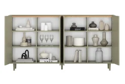 Bogart Komody Do Biura|Komody Do Przedpokoju*ELIVO KOMODA 200 4D - eukaliptus / dąb baltic dune / nogi eukaliptus