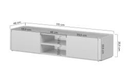 Bogart Szafki Rtv Do Salonu|Szafki Rtv*ELIVO RTV 170 1K1SZ - cashmere / dąb olejowany