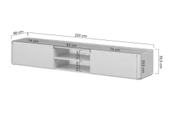 Bogart Szafki Rtv Do Salonu|Szafki Rtv*ELIVO RTV 220 1K1SZ - cashmere / dąb olejowany