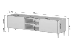 Bogart Szafki Rtv Do Salonu|Szafki Rtv*ELIVO RTV 170 1K1SZ - cashmere / dąb olejowany / nogi cashmere