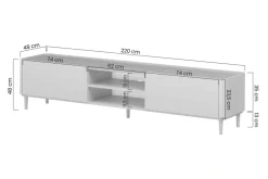 Bogart Szafki Rtv Do Salonu|Szafki Rtv*ELIVO RTV 220 1K1SZ - cashmere / dąb olejowany / nogi cashmere