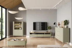 Bogart Szafki Rtv Do Salonu|Szafki Rtv*ELIVO RTV 200 1K2SZ - eukaliptus / dąb baltic dune / nogi eukaliptus