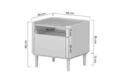 Bogart Szafki I Regały Do Biura|Szafki I Regały Do Pokoju Młodzieżowego*ELIVO SZAFKA NOCNA 50 1SZ - cashmere / dąb olejowany / nogi cashmere