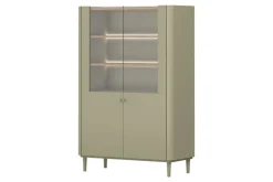 Bogart Witryny Do Jadalni|Witryny Do Salonu*ELIVO WITRYNA 100 2D - eukaliptus / dąb baltic dune / nogi eukaliptus