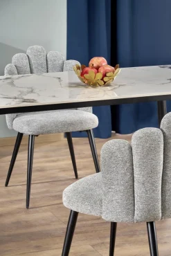 Halmar Stoły*EMILIO 120 stół blat - biały marmur, nogi - czarny (2p=1szt)1 sztuka