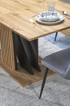 Halmar Stoły*FABIANO stół rozkładany 135-175/85 cm dąb wotan/czarny (2p=1szt)1 sztuka