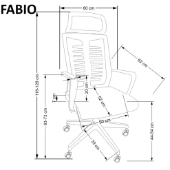 Halmar Fotele*FABIO fotel gabinetowy czarny (1P=1SZT)1 sztuka