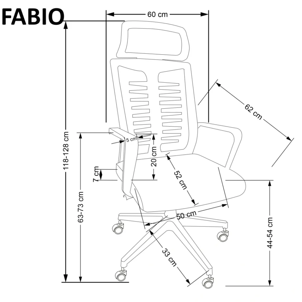 Halmar Fotele*FABIO fotel gabinetowy czarny (1P=1SZT)1 sztuka
