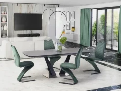 Halmar Stoły*FANGOR stół rozkładany, blat - ciemny popiel, podstawa - czarny (3p=1szt)1 sztuka