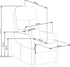 Halmar Fotele*FELIPE 2 fotel wypoczynkowy popielaty (2p=1szt)1 sztuka