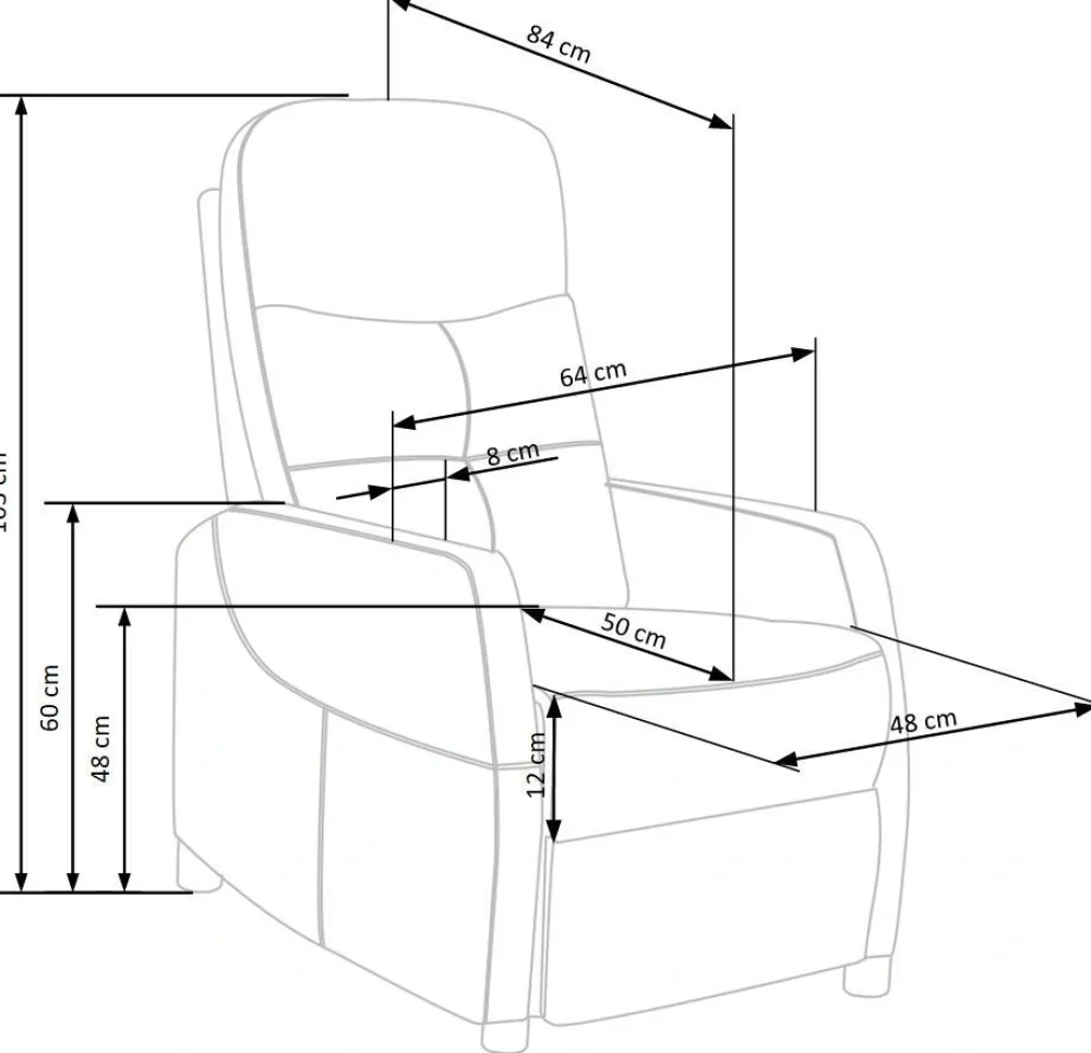 Halmar Fotele*FELIPE 2 fotel wypoczynkowy cynamonowy (2p=1szt)1 sztuka