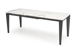 Halmar Stoły*FELIX stół rozkładany, blat - biały marmur, nogi - czarny (2p=1szt)1 sztuka