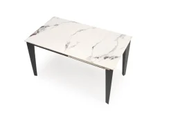 Halmar Stoły*FELIX stół rozkładany, blat - biały marmur, nogi - czarny (2p=1szt)1 sztuka