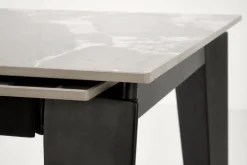 Halmar Stoły*FELIX stół rozkładany, blat - popielaty marmur, nogi - czarny (2p=1szt)1 sztuka