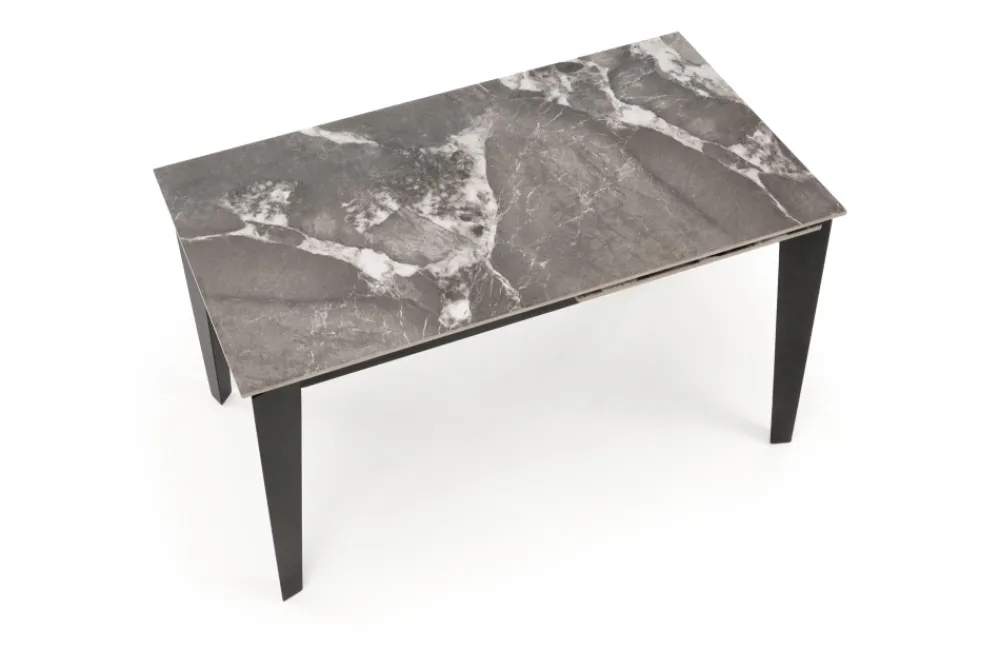 Halmar Stoły*FELIX stół rozkładany, blat - popielaty marmur, nogi - czarny (2p=1szt)1 sztuka