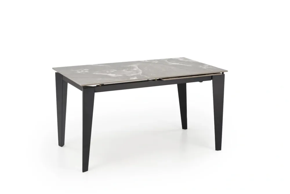 Halmar Stoły*FELIX stół rozkładany, blat - popielaty marmur, nogi - czarny (2p=1szt)1 sztuka