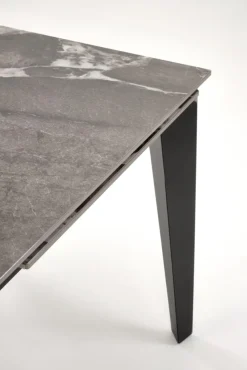 Halmar Stoły*FELIX stół rozkładany, blat - popielaty marmur, nogi - czarny (2p=1szt)1 sztuka