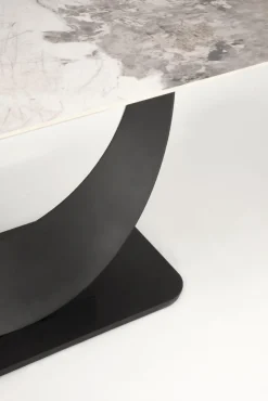 Halmar Stoły*FERNANDO stół rozkładany, blat - biały marmur, nogi - czarny (3p=1szt)1 sztuka