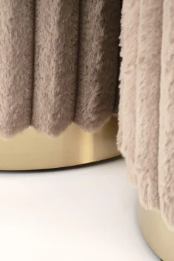 Halmar Fotele*FIDO zestaw 2 puf, cappuccino / złoty (1p=1kpl)1 sztuka